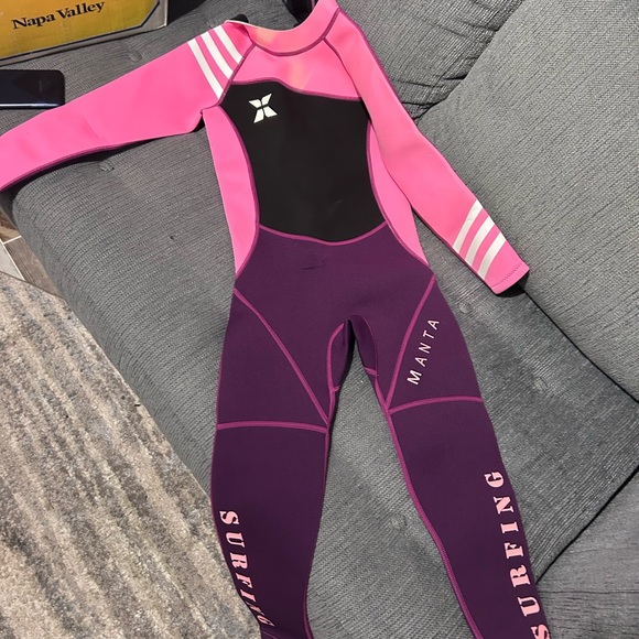 Kids Pink and Purple Wetsuit